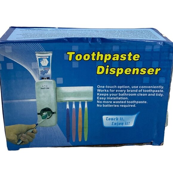 Wall Mounted Toothpaste Squeezer Dispenser NIB Restroom Bathroom Organizer White - Picture 1 of 4